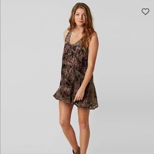 Free People Black Velvet and tab flow dress